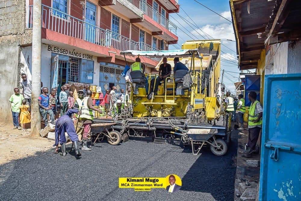 Paving crew at work — Zimmerman