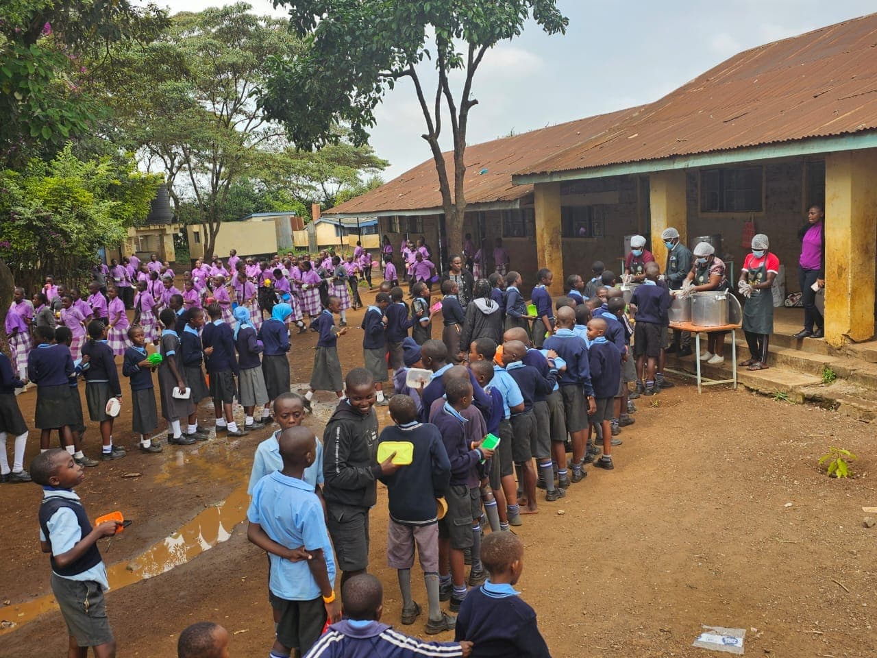 Students receiving school meals